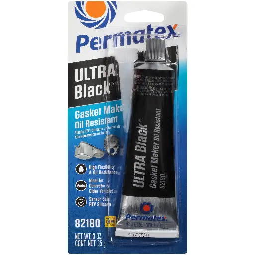 [PERM-82180] Ultra Black Oil Resistant Gasket Maker RTV Silicone [3oz Squeeze Tube] (Permatex)