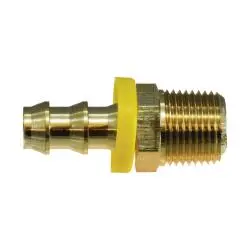 [PM-4-4] 1/4" Push-Lock Barb Fitting to 1/4" Male NPT Brass