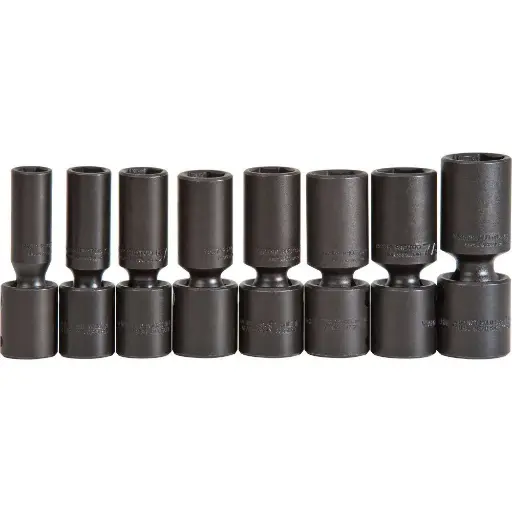 [PRO-J72145] 8Pc SAE 1/2" Dr. 6pt Deep Universal Impact Socket Set [1/2"-15/16"] (Proto)