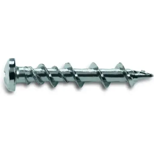 [PWR-02316] 100Pk 1-1/4" Long Pan Head Phillips Wall-Dog Anchor Zinc (Powers)