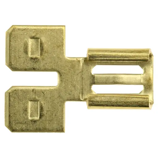 [QC169136] Non-Insulated Solderless Disconnect Adapters, Female/Dual Male, 0.25" Stud/Tab Size, Copper