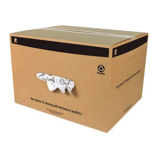 [RAGS-WHITET50] 50Lb Box of White T-Shirt Rags