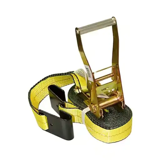 [RATCHET2X27FHOOK] 2" X 27Ft. Ratchet Strap W/ Flat Hook Ends (10,000lb Break Strength/3,333lb WLL)