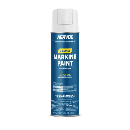 [SEY20-652] White Water Based Marking Paint 17oz. (Seymour/Stripe)