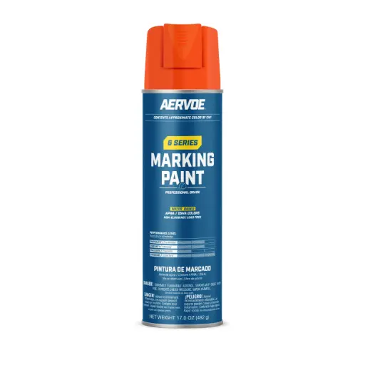 [SEY20-658] Fluorescent Red-Orange Water Based Marking Paint 17oz. (Seymour/Aervoe)