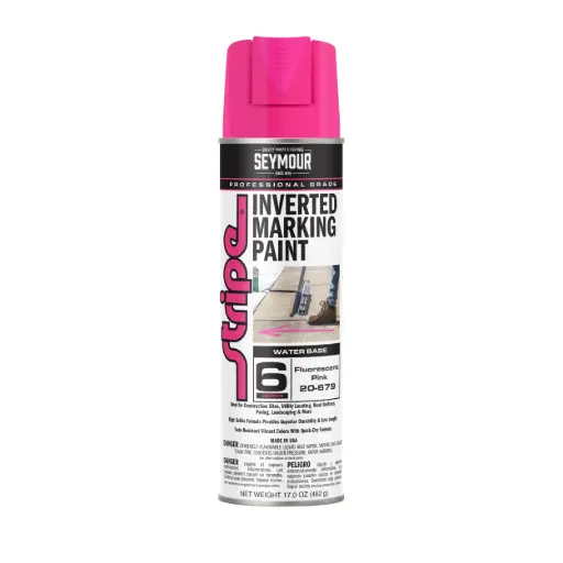 [SEY20-679] Hot Pink Fluorescent Water Based Marking Paint 17oz. (Seymour/Stripe)