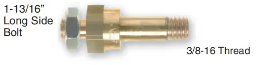 [SIDEPOSTADAPT-L] 3/8-16" X 1-13/16" Long Side Post Adapter Brass