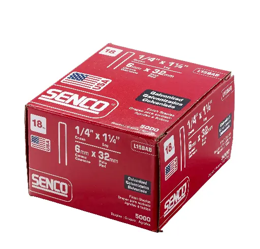 [STAPLEL15-SENCO] 18Ga X 1/4 (Cr) X 1-1/4" (L) Galvanized Staples (5000) SENCO