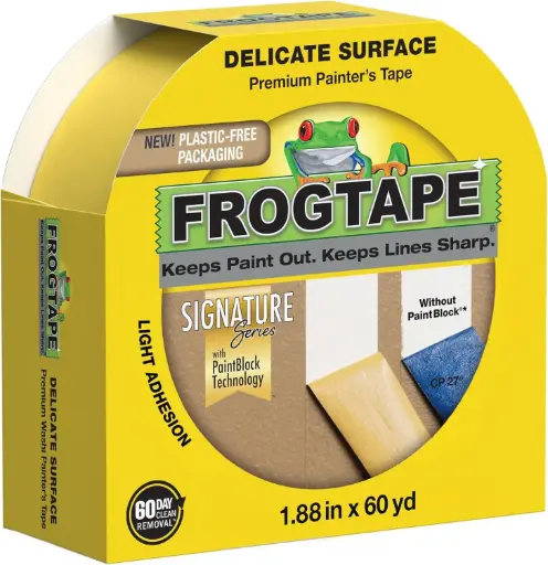[TAPEY2-FROG] 2"[1.88] X 60yd Yellow Delicate Surface Masking Tape (Frog Tape)