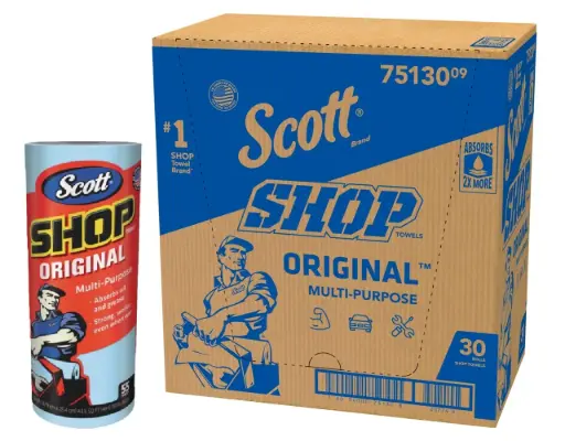 [TOWELSCOTT] 30Pk Shop Towels [55 per Roll] (Scott)