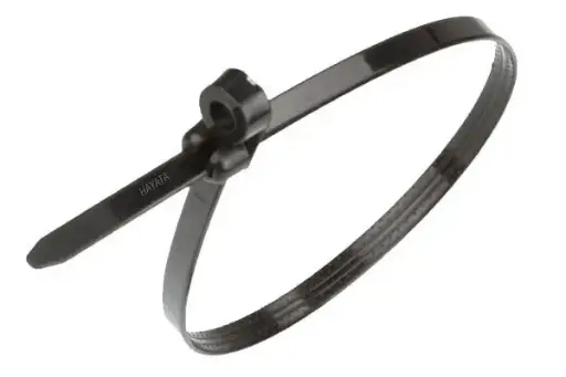 [TY13B120BM] 13.9"-120Lb Mountable Tie Wrap UV Black W/Stainless Steel Barb [50Pk] (T&B/Ty-Rap)