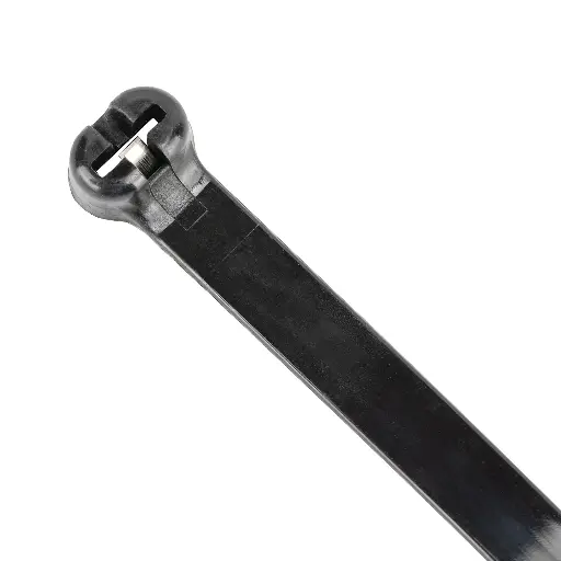 [TY13B120BM] 13.9"-120Lb Mountable Tie Wrap UV Black W/Stainless Steel Barb [50Pk] (T&B/Ty-Rap)