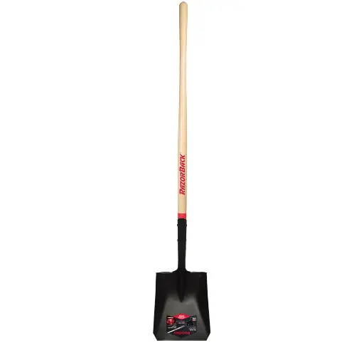 [RAZORBACK-44101] Square Point Shovel W/Rolled Step (RAZORBACK/Union)