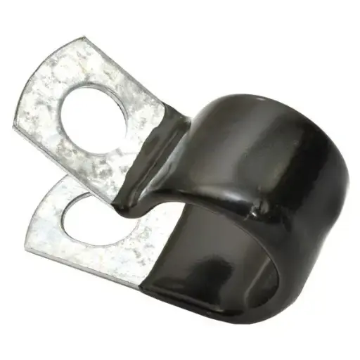 [VC5HD] 5/16" Vinyl Coated 3/4" Wide Galvanized Steel Clamp [13/32" Mounting Hole]