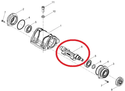[WACK-5100018133] Eccentric Shaft (Wacker Neuson)