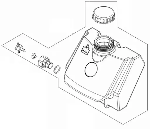 [WACK-5100028975] Assembled Water Tank [doesn't include Water Bar or Mounting Hardware] (Wacker Neuson)