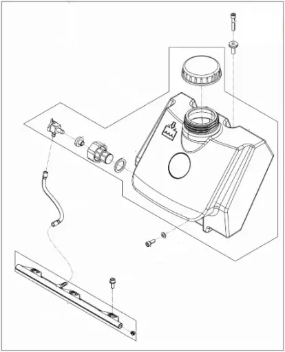 [WACK-5100028981] Complete Water Tank Kit W/Water Bar & Mounting Hardware (Wacker Neuson)