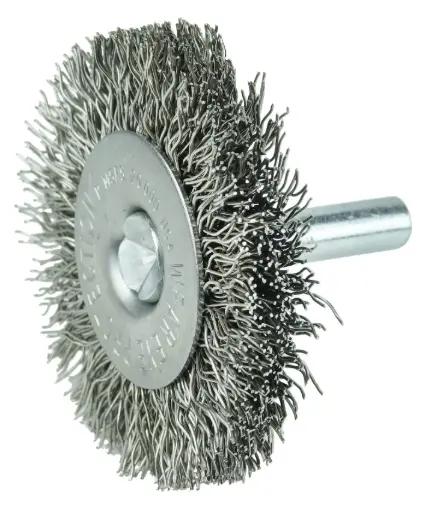 [WWC200X014] 2" X .014 X 1/4" Stem Crimped Wire Wheel [17957/39030]