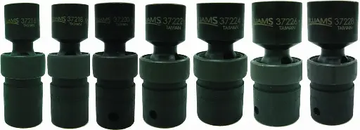 [WIL-37918] 7Pc. SAE 1/2" Dr. 6pt Shallow Universal Impact Socket Set [1/2"-7/8"] (Williams/Import)