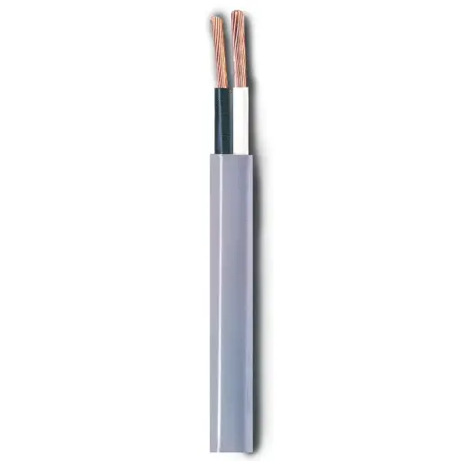 [WIRE14/2DUPB/W-C] 100Ft 14/2 Flat Jacketed Duplex Wire [Black & White]