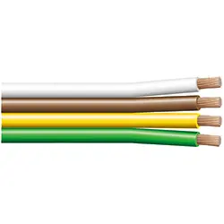 [WIRE14/4BON-C] 14/4 Bonded Parallel Wire 100Ft (White, Brown, Yellow & Green)