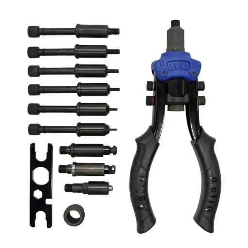[ASTRO-1453] Combination Rivet Nut & Pop Rivet Setter Kit [Blind Rivets 3/32" to 1/4" / Rivet Nuts M5 to M8 & #10-24 to 5/16-18"] (Astro)
