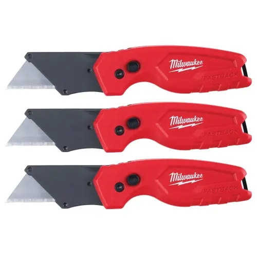 [MILW48-22-1500PA] 3Pk FASTBACK Compact Folding Utility Knifes (Milwaukee)