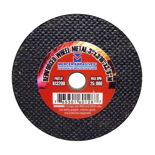 [MER-613200] 3" X 3/16" [.188] X 3/8" Arbor Cutoff Disc (Mercer)