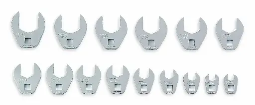 [PRO-J49003CF] 15Pc SAE 3/8" Dr. Crowsfoot Wrench Set [3/8" to 1-1/4] (Proto/USA)