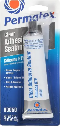 [PERM-80050] Clear RTV Silicone Adhesive Sealant [3oz Squeeze Tube] (Permatex)