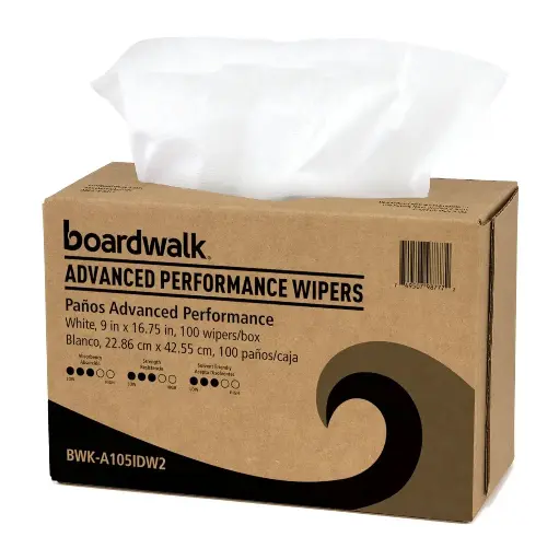 [WIPER-A105IDW2] White Advanced Performance Wipers [100pk] (Boardwalk)