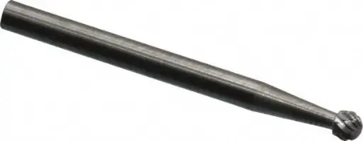 [BURSD-42] 1/8" Double Cut Ball Carbide Bur 1/8" Shank