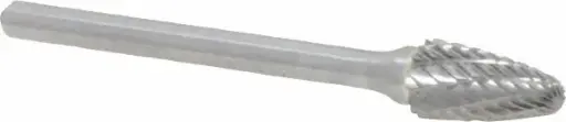 [BURSF-51] 1/4" Double Cut "Tree" Radius End Carbide Burr 1/8" Shank