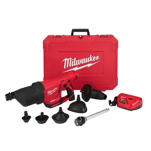 [MILW2572B-21] M12 AIRSNAKE Drain Cleaning Air Gun Kit W/[1] CP2.0 Battery, Charger & Case (Milwaukee)