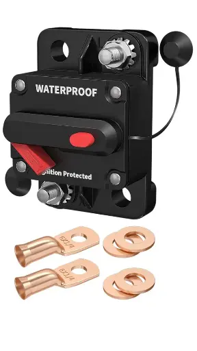 [CIRCUITBREAKER150A] 150A Circuit Breaker W/Copper Lugs & Washers