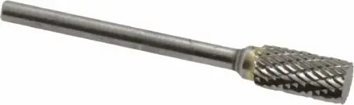 [BURSA-51] 1/4" Double Cut Cylindrical Carbide Burr 1/8" Shank
