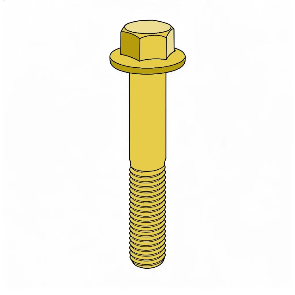 M8-1.25 X 40mm Reduced Head Hex Flange Bolt 10.9 YZ ISO4162 (PT)