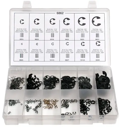 [AUV-6862] E-Clip Assortment in Plastic Compartment (Auveco)