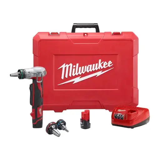 [MILW2432-22] M12 ProPEX Expansion Tool Kit W/[2] 1.5Ah Batteries, 3 Expansion Heads & Hard Case (Milwaukee)