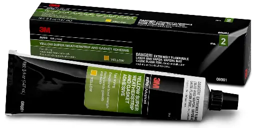 [3M-08001] Yellow Super Weatherstrip & Gasket Adhesive [5fl.oz. Tube] (3M)