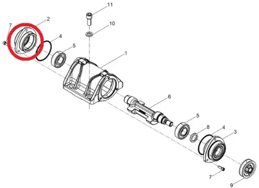 [WACK-5100022486] Exciter Bearing Bracket (Wacker Neuson)