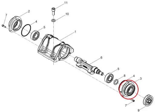 [WACK-5100022485] Exciter Bearing Bracket (Wacker Neuson)