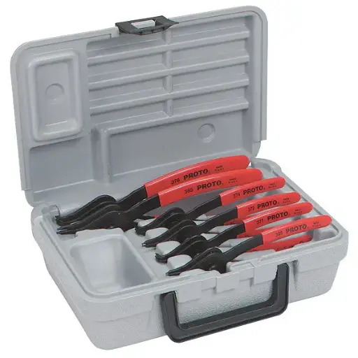 [PRO-J360A] 6Pc Retaining Ring Plier Set [Straight & 90°] Convertible (Proto)