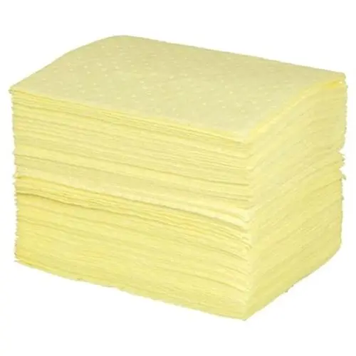[ABSORBHAZ-B-M] Hazmat Bonded Med. Weight Absorbent Pads (100 Count) Yellow
