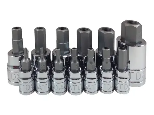 [ATD-13794] 13Pc Security Hex Key Driver Bit Socket Set [5/64"-9/16"] (ATD)