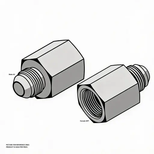 [887-8-4] -8 (3/4"-16) Male JIC to 1/4" Female NPT Adapter Steel