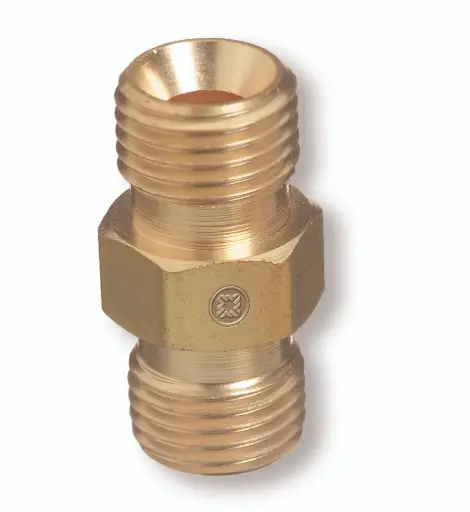 [WES-30] Oxygen Male/Male Brass Hose Coupler B-Size [200 Psi]