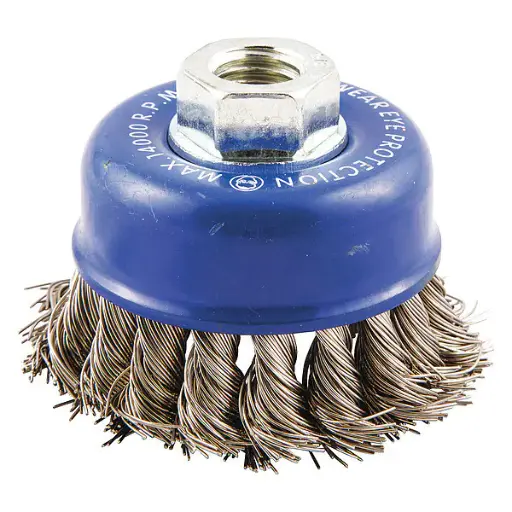 [WCBK275X020-SS] 2-3/4" x .020 x 5/8"-11 Knotted Wire Cup Brush Stainless Steel