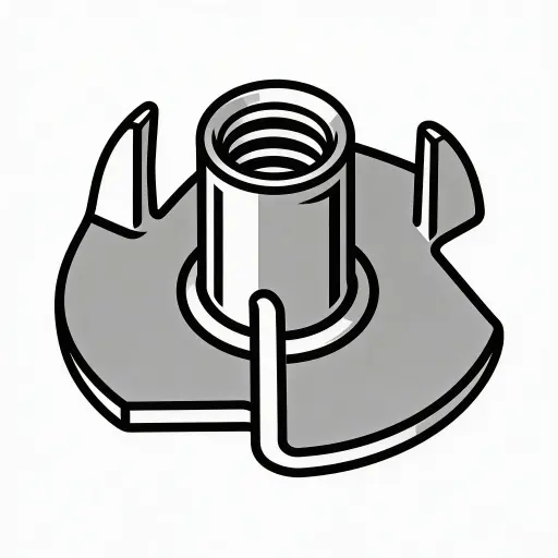 [10CNPTZP] #10-24 Prong Tee Nut ZP