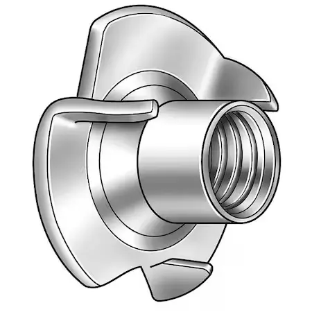 [10CNPTZP] #10-24 Prong Tee Nut ZP